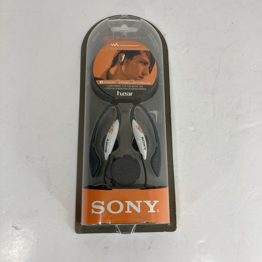 NEW Sony Walkman MDR-J11G Clip Sports Stereo Headphones Portable NOS